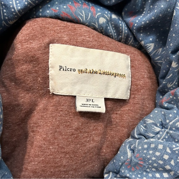 Anthropologie Pilcro and the Letterpress Chambray Blue Puffer Vest - Picture 4 of 13